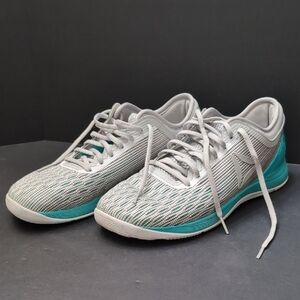 Reebok CrossFit Nano Women's Teal/Gray Lace-up Trainers,Size 10.